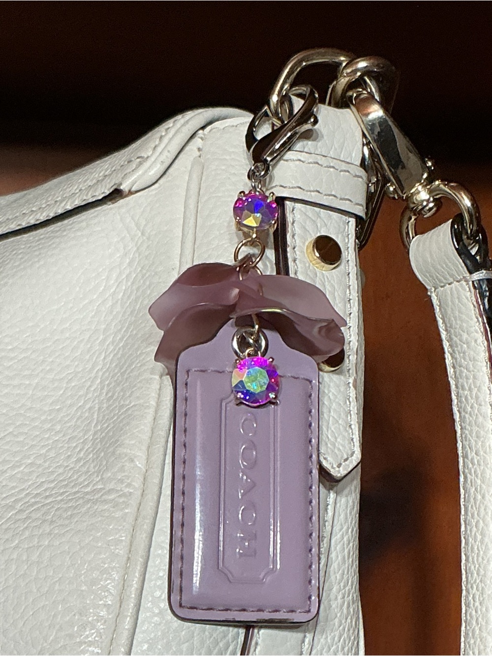 Coach Lavender Hangtag on Handmade Charm